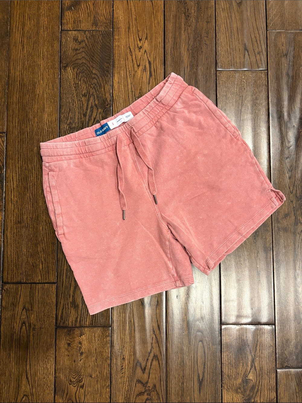 Old Navy Coral Red Terry Elastic-Waist Athletic Shorts